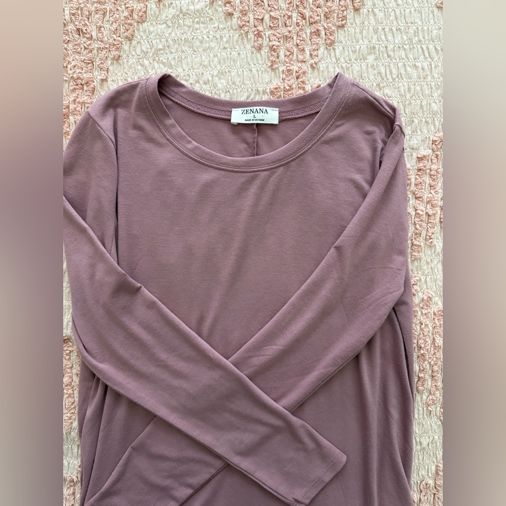 NWOT Zenana Long sleeve Shirt size  Large